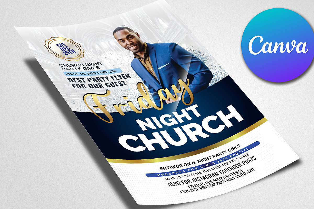 Church Friday Canva Flyer preview 2
