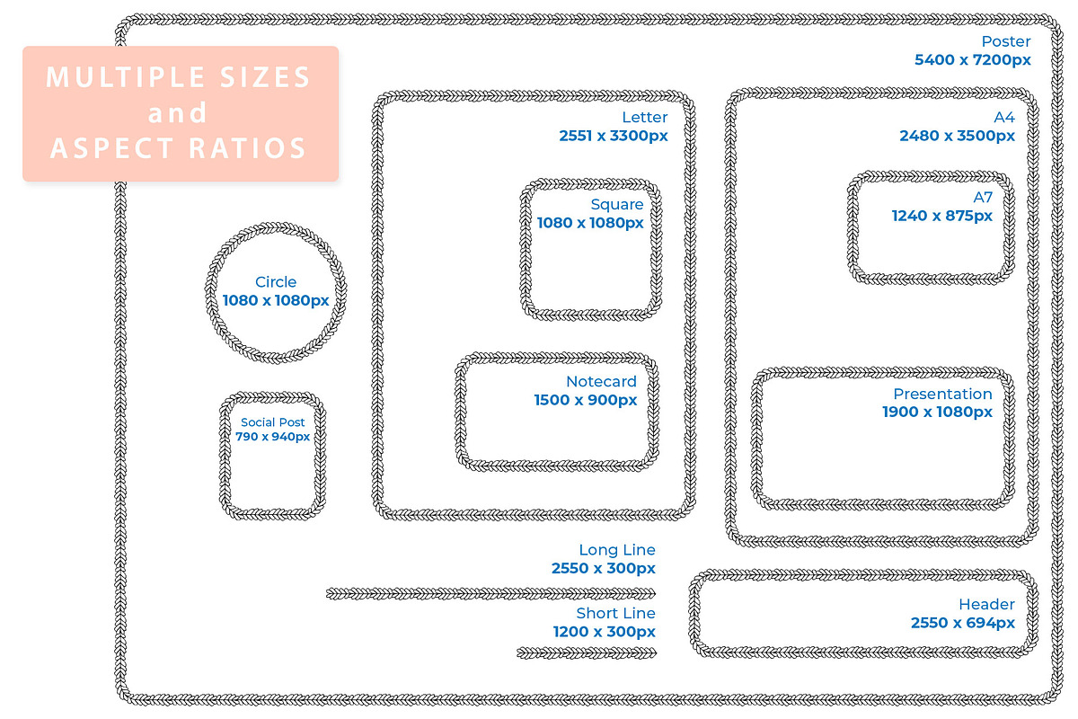 Ultimate Hand-Drawn PNG Border Pack