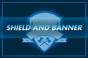 Shield and Banner vector, a Texture Illustration by brandedbaron (Thumbnail 1 of 3)