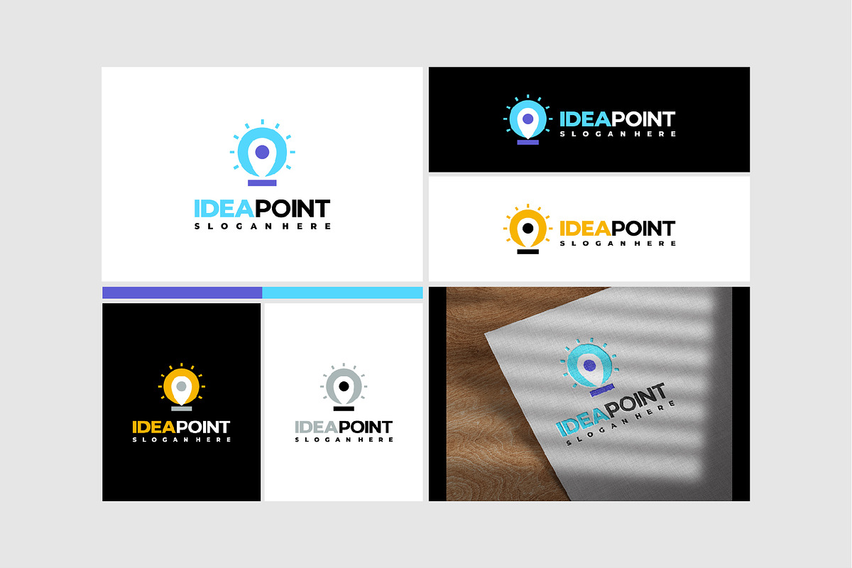 Set of Idea point logo designs, a Branding & Logo Template by Lucky Creative (Photo 4 of 5)