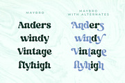 Maybro - Vintage Retro Serif Font, a Serif Font by Airotype (Thumbnail 2 of 14)