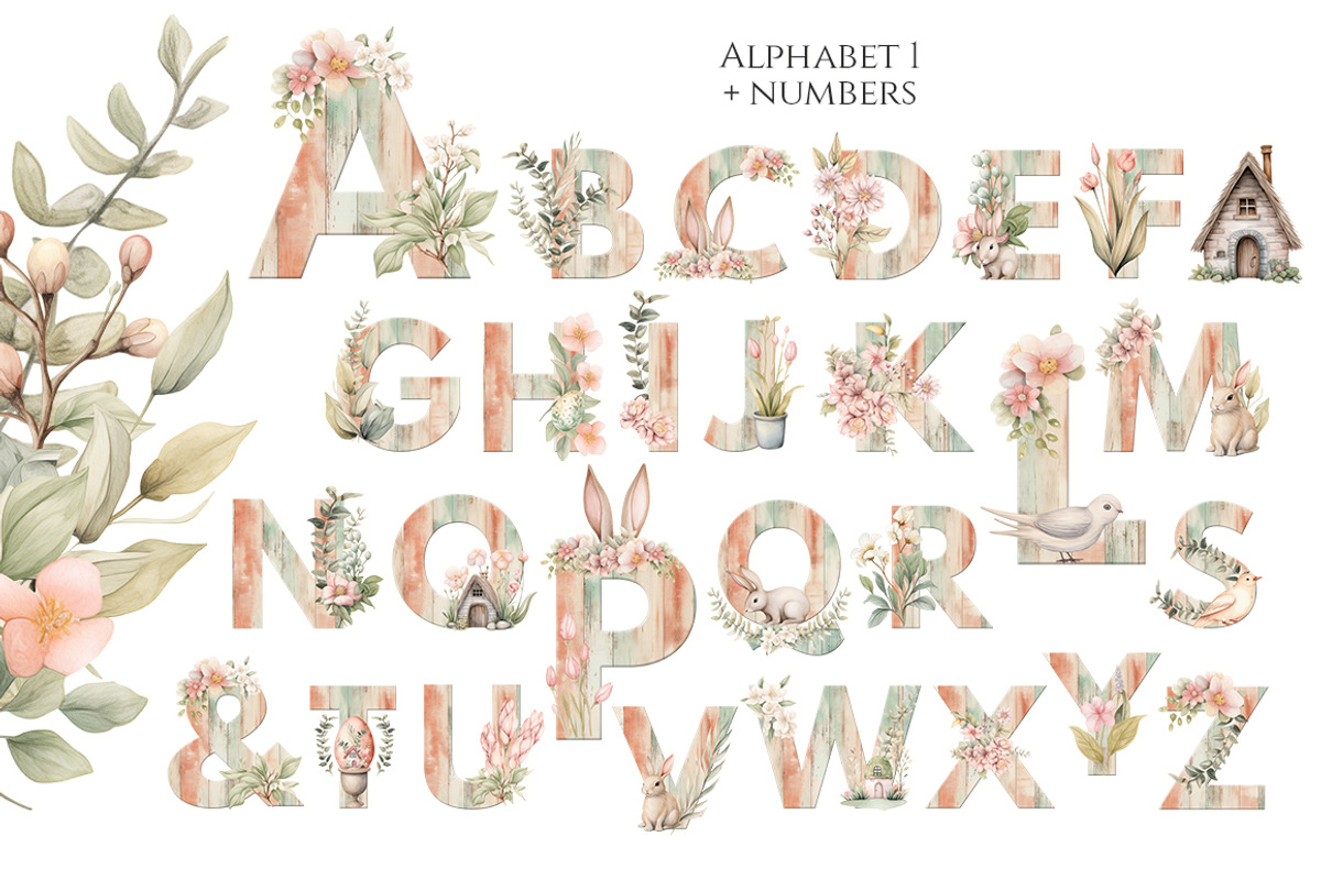 Watercolor Happy Easter Collection, a Decorative Illustration by Evgeniia (Photo 14 of 17)