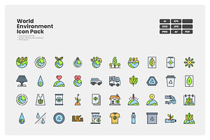 Eco Friendly Environment Icon Pack, a Duotone Icon by erifqizeicon