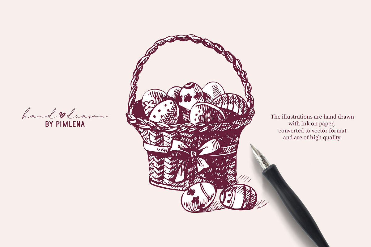 Happy Easter Collection, a Seasonal Illustration by Elena Pimonova (Photo 7 of 7)