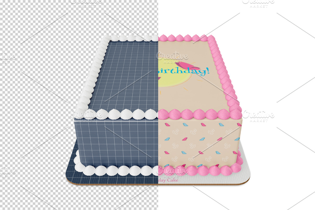 Edible cake Mockup set. PSD mockup., a Product Mockup by NatalyaZelenova (Photo 5 of 6)