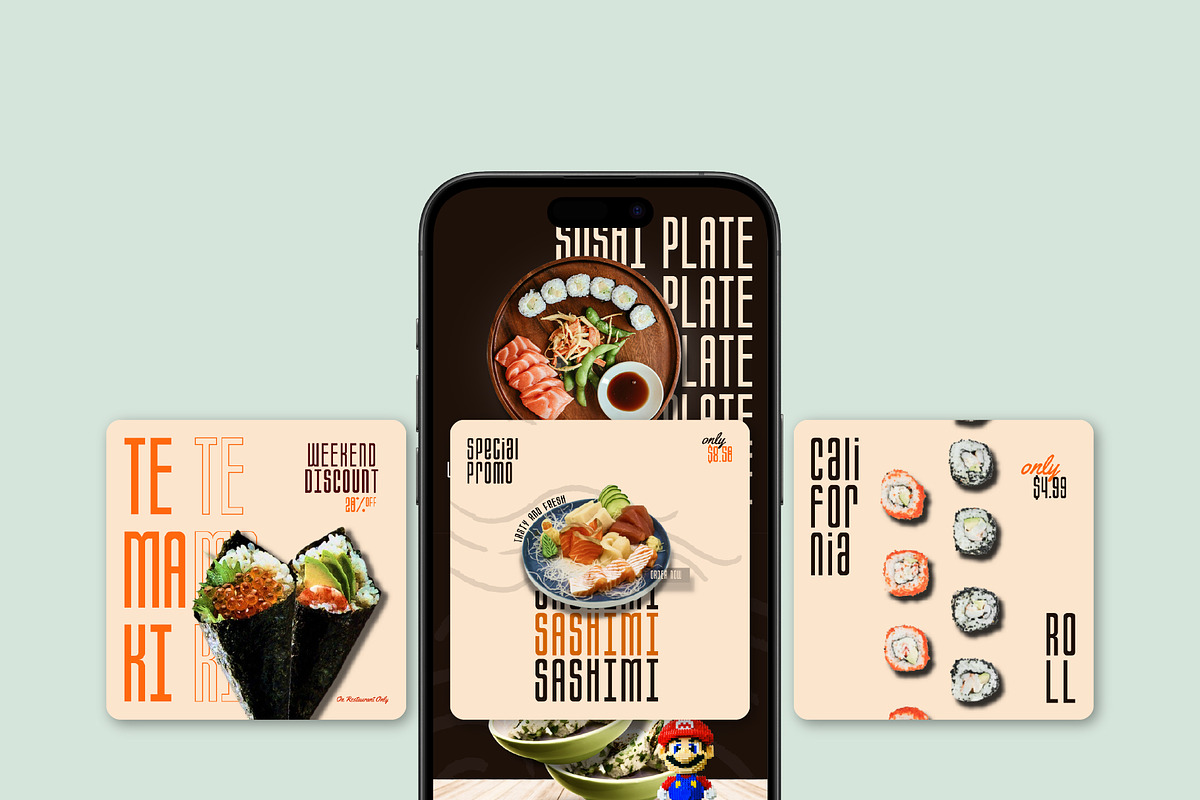 Japanese // Food Social Media Kit, a Design Template by SecondBrain Store (Photo 4 of 9)