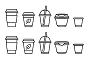 Sustainable Packaging Icon Set, an Outline Icon by adenpinkstore (Thumbnail 11 of 11)