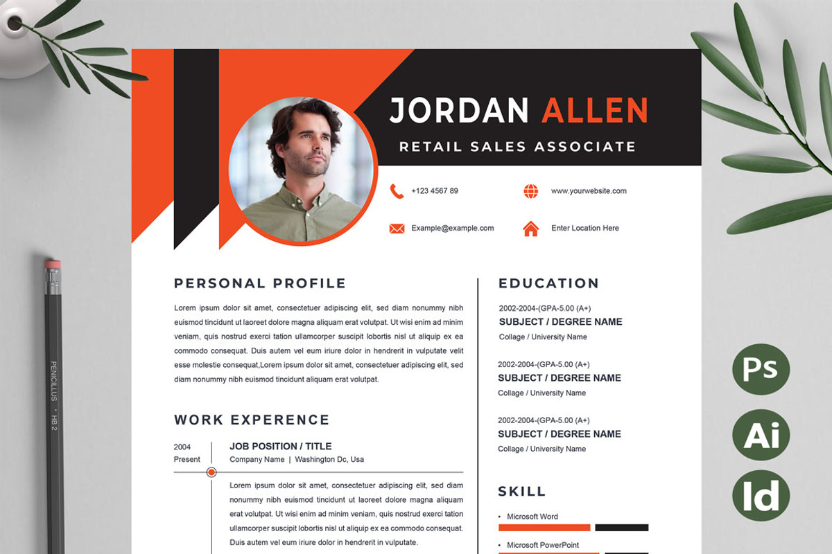 Modern Resume Design, a Resume Template by Attractive Resume (Photo 1 of 3)