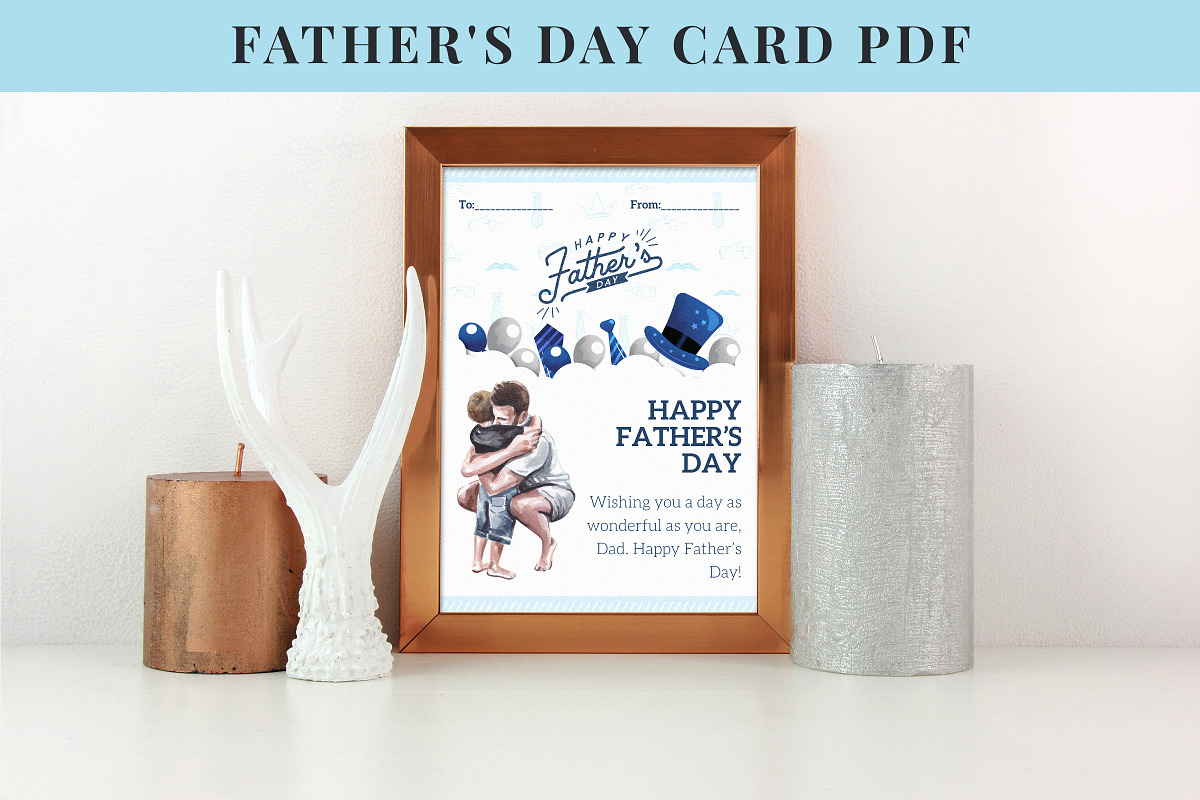 Father's Day Card PDF, a Design Template by Snapybiz (Photo 3 of 9)