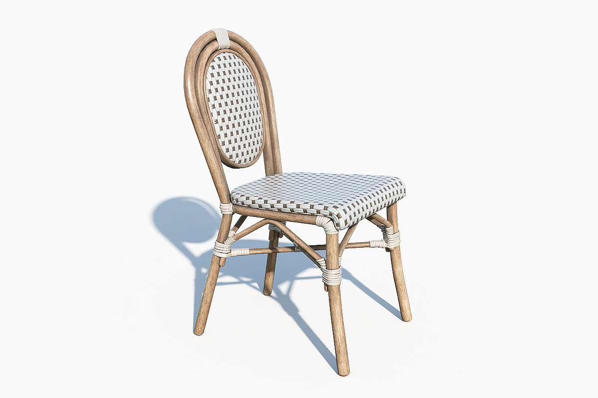 Wicker Bistro Chair, a Furniture 3D Model by happy brush (Photo 2 of 18)