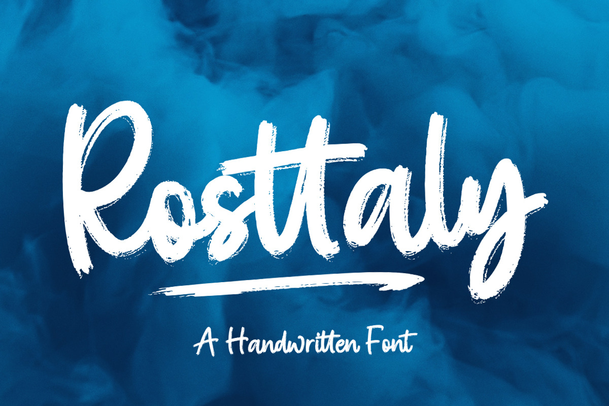 Rosttaly Script, a Script Font by Rastype (Photo 1 of 11)