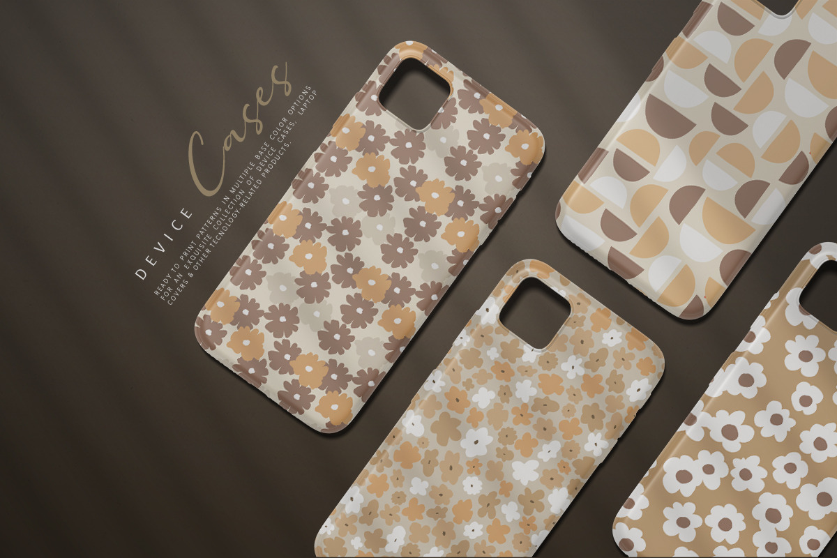 Retro Mod Flowers Vector Patterns, a Pattern Graphic by Jennadesigns (Photo 11 of 13)