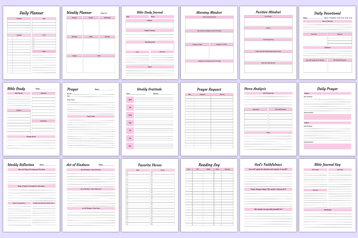 Ultimate Planner Sheets Bundle Canva, a Stationery Template by Mustafiz (Photo 9 of 9)