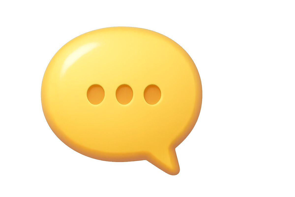 Speech bubble icon yellow isolated b, an Illustration by Dvoevnore photos