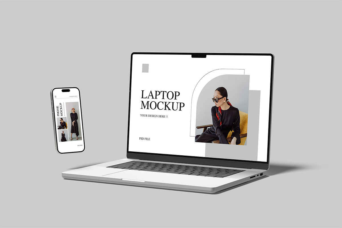 Laptop and Phone Mockup, an iPhone Mockup by Amigos__46 (Photo 2 of 10)