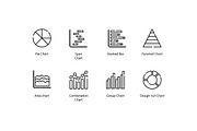 Graph And Diagram thin line icons, an Outline Icon by vectorstank (Thumbnail 2 of 6)