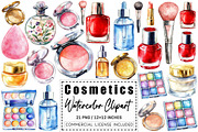 Watercolor Cosmetics Clipart, a Graphic by CitraGraphics (Thumbnail 1 of 4)