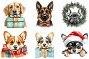 Christmas Peeking Dog Breeds Clipart, an Illustration by DreamPrint404 (Thumbnail 5 of 5)