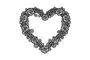 Floral Heart Frame SVG Bundle, an Illustration by Designs_River (Thumbnail 12 of 31)