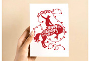 Cowboy Christmas SVG Bundle Design, a Graphic by TanchaArt (Thumbnail 8 of 11)