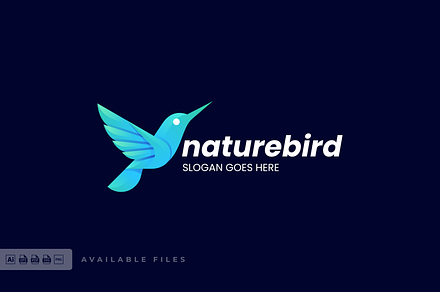 Nature Bird Gradient Colorful Logo