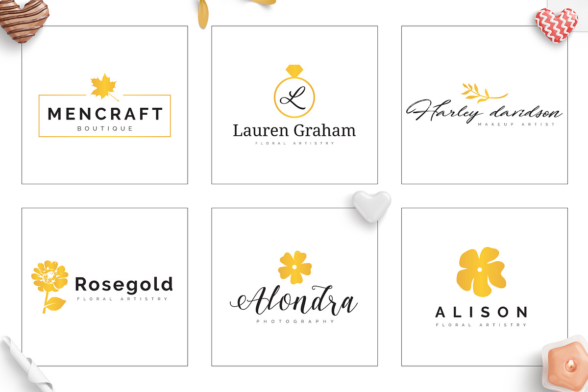 70 Elegant Floral Logo Bundle, a Branding & Logo Template by XpertgraphicD (Photo 5 of 16)