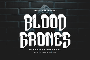 Blood Grones Font, a Blackletter Font by QR Design Studio