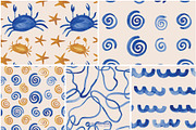 Beach House Watercolor Patterns, a Pattern Graphic by Youandigraphics (Thumbnail 13 of 19)