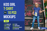 Kids Girl T-Shirt PSD Mockups Vol8, a Shirt Mockup by Hi, Mock-Up! (Thumbnail 1 of 8)