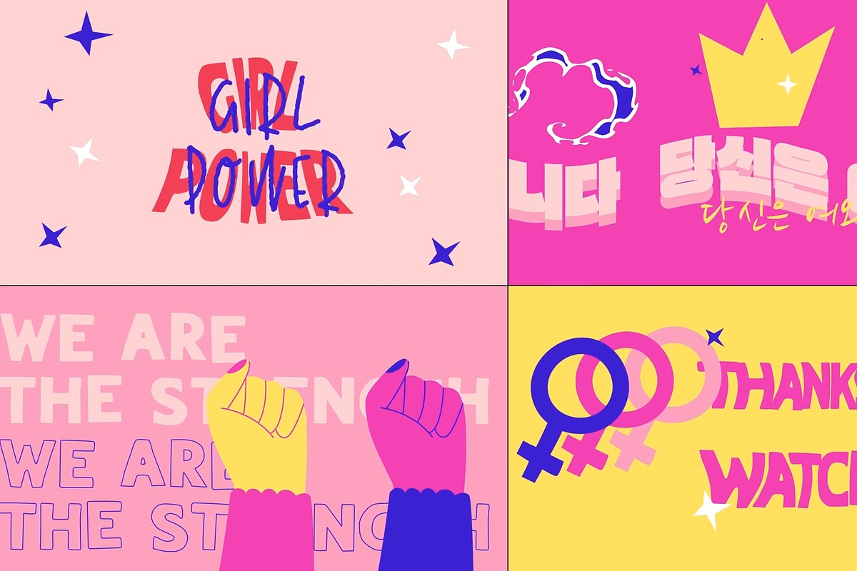 Girl Power Typography Scenes DaVinci, a Templates & Theme by FlashFXbox (Photo 1 of 2)
