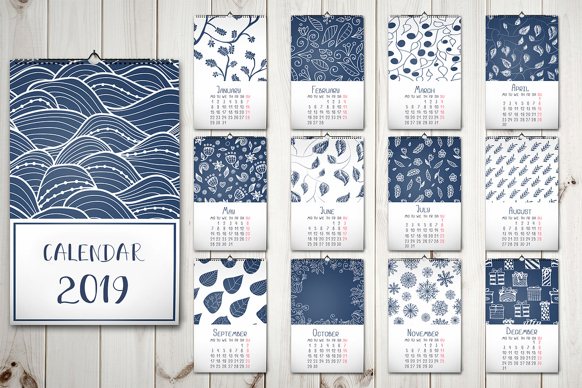 Calendar 2019, a Pattern Graphic by SomStock (Photo 1 of 3)