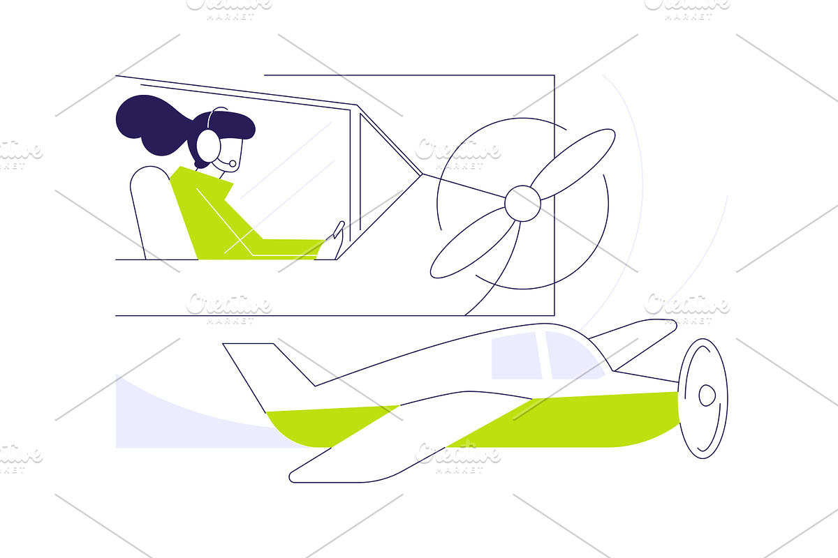Fly the light aircraft abstract, a Transportation Illustration by Visual Generation
