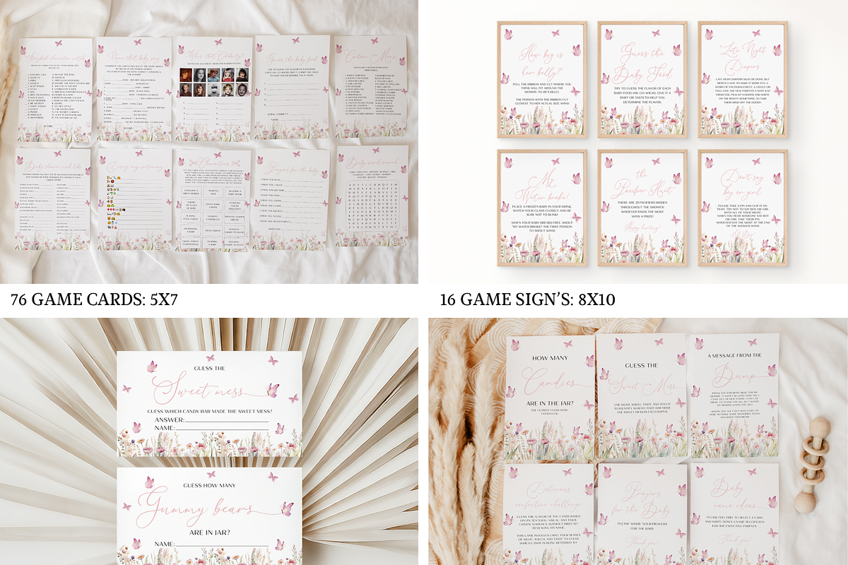 Wildflower Baby Shower Bundle, an Invitation Template by Digital_Mind (Photo 8 of 9)