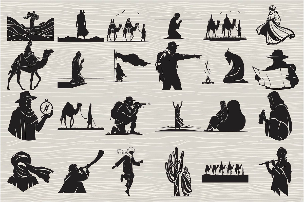 desert nomad silhouettes featuring, an Illustration by Amazin_art (Photo 1 of 25)