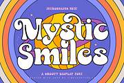 Mystic Smiles Groovy Display Font, a Serif Font by timelesstype.co (Thumbnail 1 of 20)