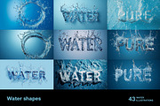 Water shapes. 43 images, a Decorative Illustration by Handmadefont (Thumbnail 10 of 11)