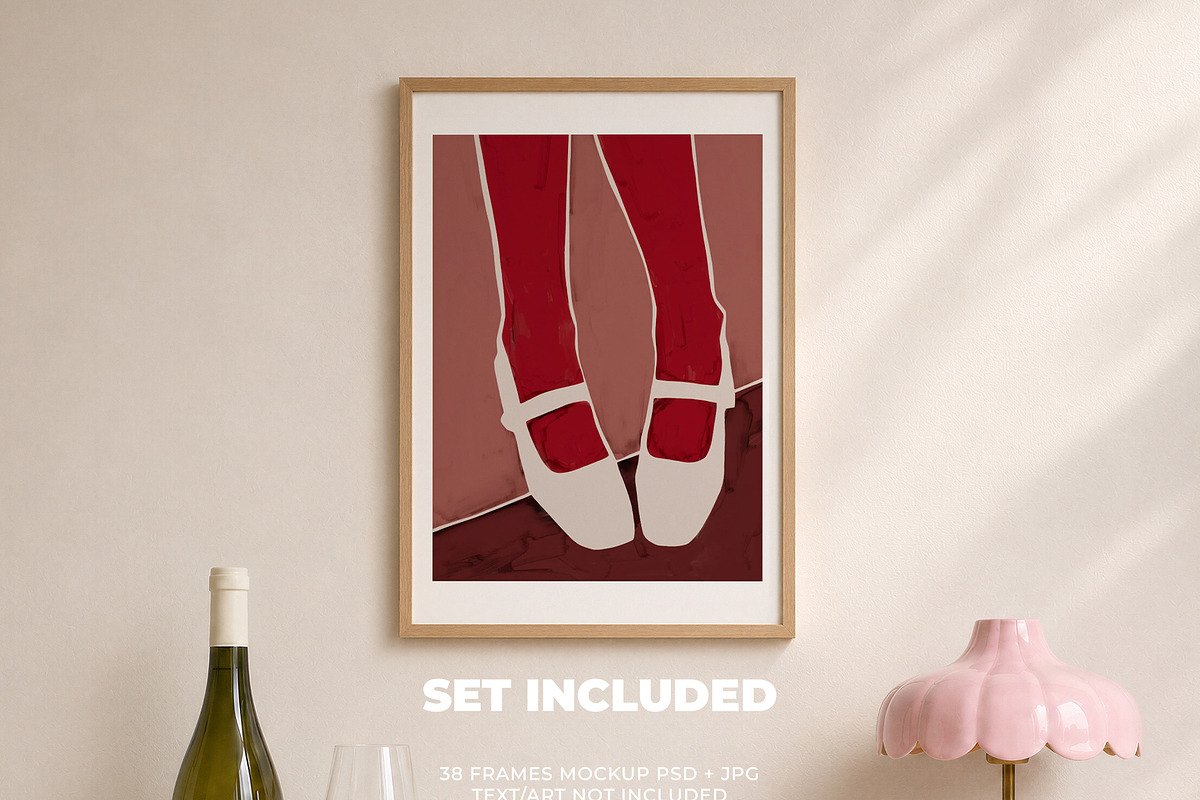 Blush Olive Room Frames Mockups, a Household Mockup by Muse Mockups (Photo 14 of 19)