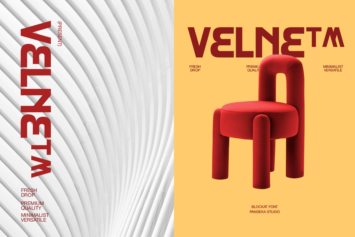 Blockat - Geometric Corporate Font, a Sans Serif Font by Pandeka Studio (Photo 4 of 8)