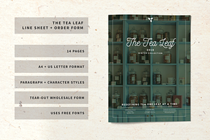 The Tea Leaf Line Sheet + Order Form