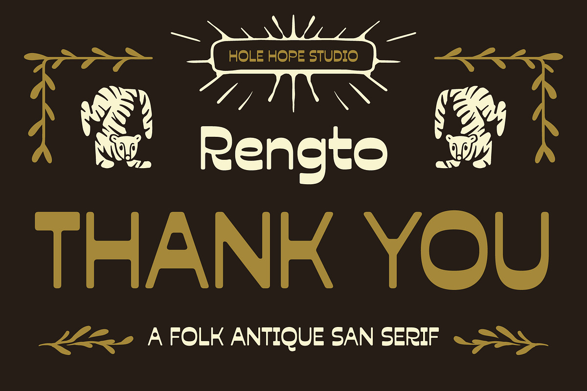 Rengto – Folk Antique San Serif, a Sans Serif Font by Hole Hope Design (Photo 10 of 10)