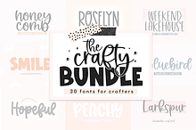 Crafty Font Bundle | 30 Fonts