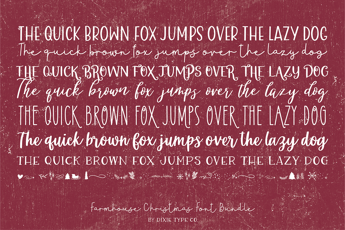 FARMHOUSE CHRISTMAS FONT BUNDLE, a Script Font by Blush Font Co. (Photo 2 of 26)