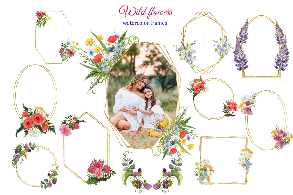 Summer Watercolor Wild Flowers, a Seasonal Illustration by s.yanyeva (Photo 9 of 11)