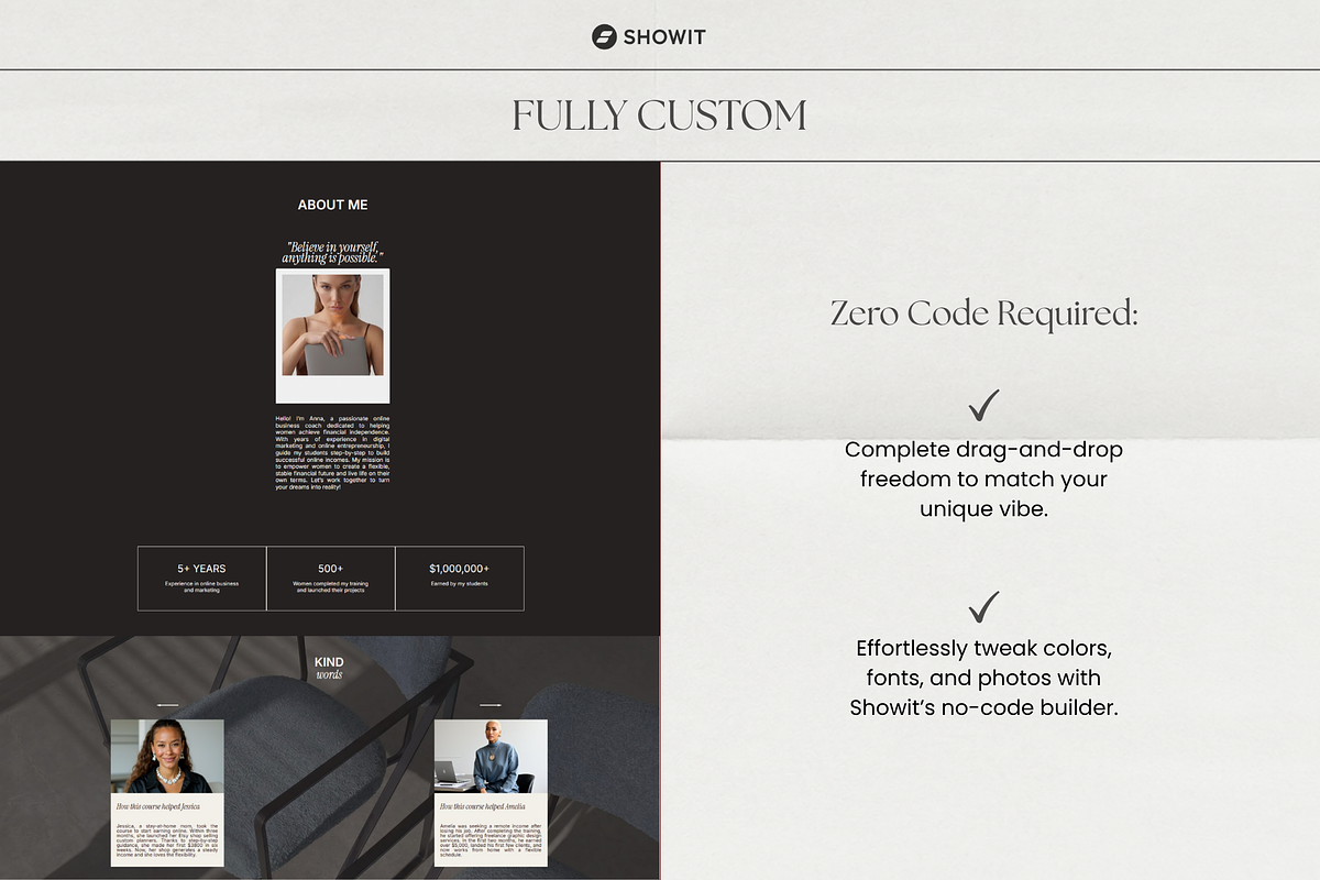Editorial Showit Sales Page, a Squarespace Template by OliaMuseDesign (Photo 5 of 8)