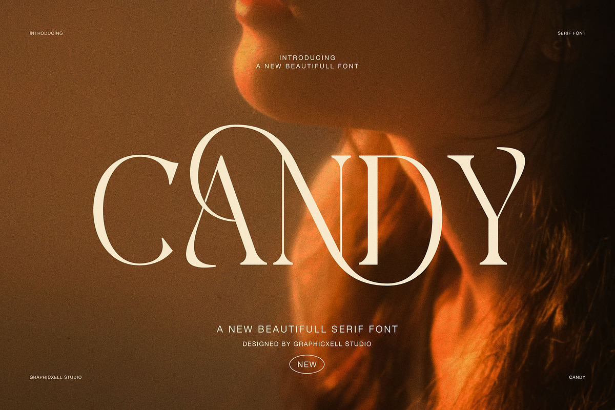 Candy – Elegant Modern Serif Font, a Serif Font by Graphicxell (Photo 1 of 8)