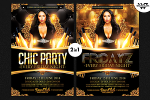 2in1 CHIC PARTY Flyer Template
