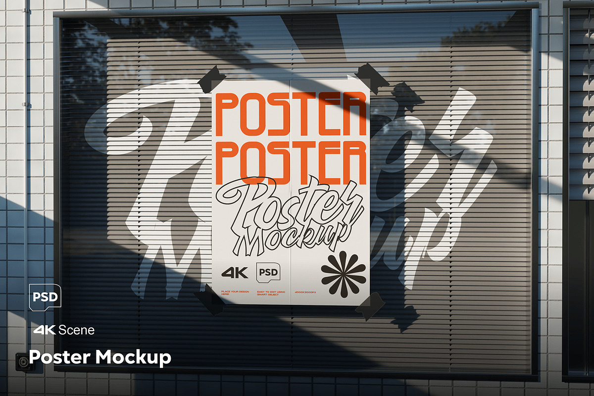 Poster Mockup, an Advertising Mockup by megostudi0 (Photo 1 of 4)