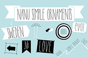 Nanu & Nanu Simple Ornaments, a Sans Serif Font by Gustav & Brun (Thumbnail 5 of 5)
