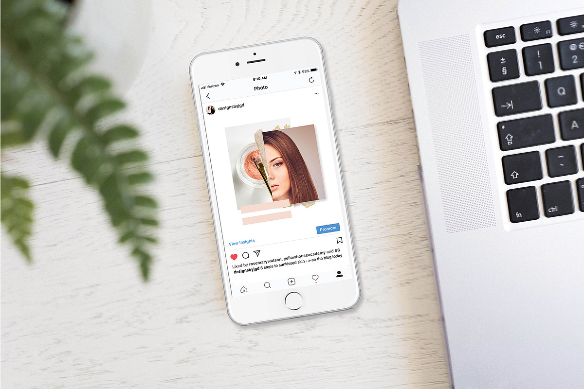 Beauty Blogger Instagram Bundle, a Social Media Template by jgdigital.co designs (Photo 2 of 5)