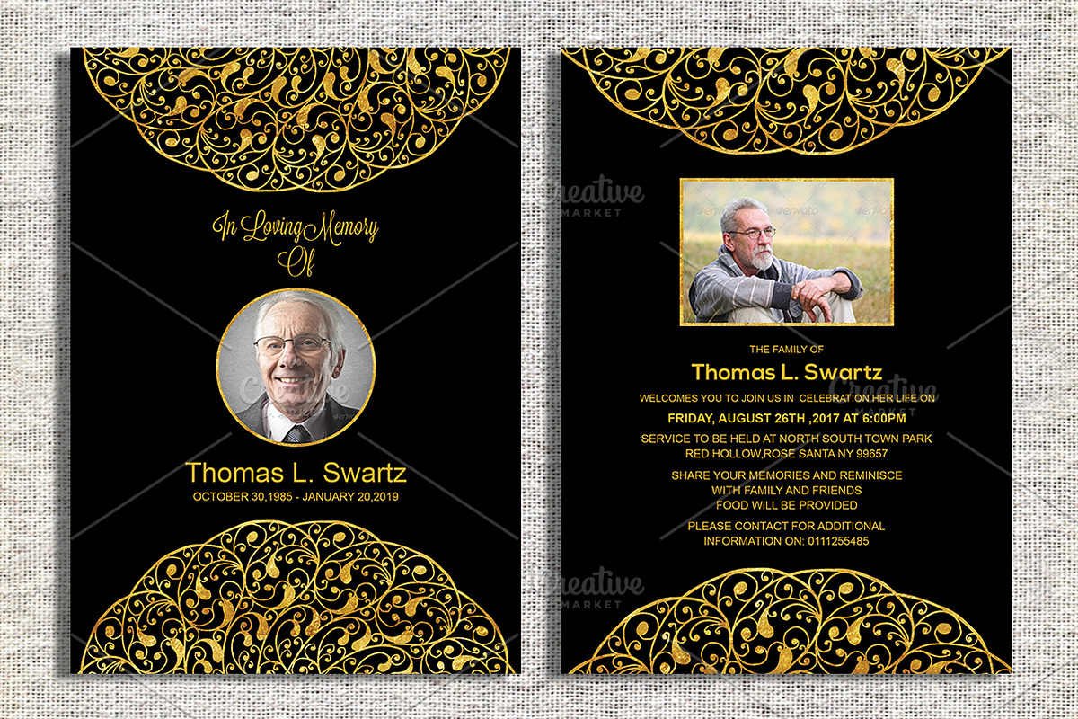 Funeral Announcement or Invitation, an Invitation Template by Madhabi Studio